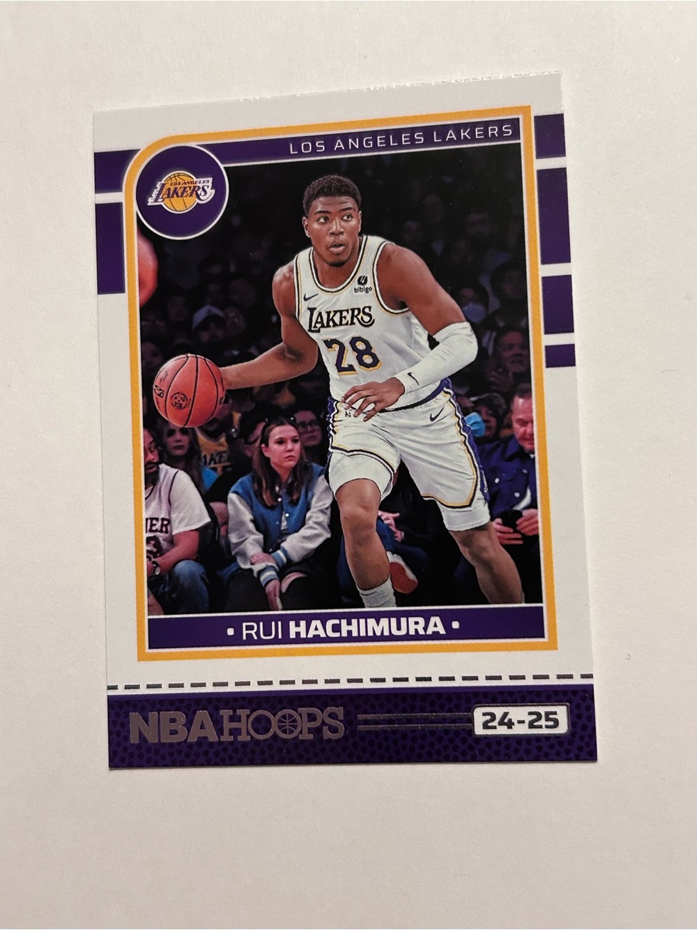 Los Angeles Lakers Rui Hachimura Basketball Card - White & Purple